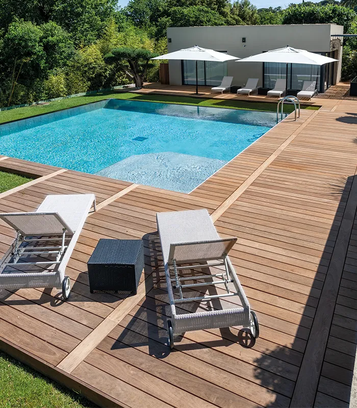 Terrasse bois piscine